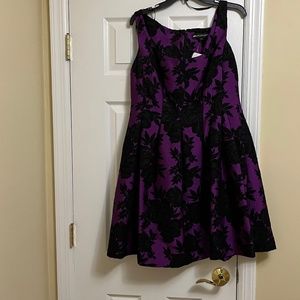 Purple and Black Cocktail dress